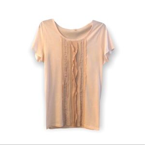 J. Crew Tuxedo Ruffle TShirt